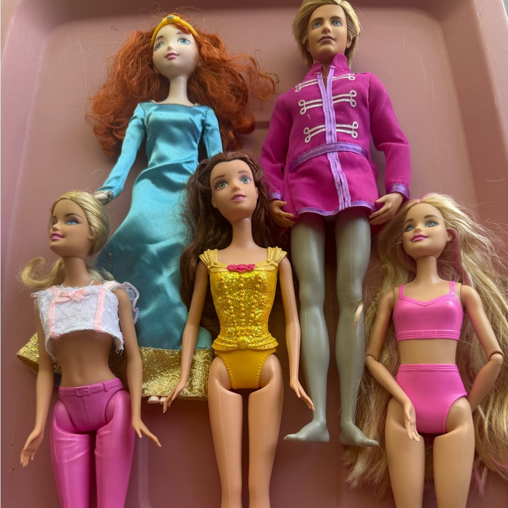 Fashion Doll Set with Pink and Yellow Outfits